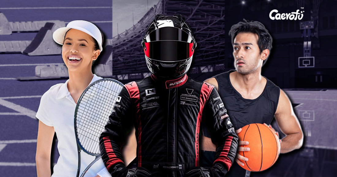 运动员象征不同领域的专注与表现，呼应 Caerofu 对睡眠与恢复力的研究。